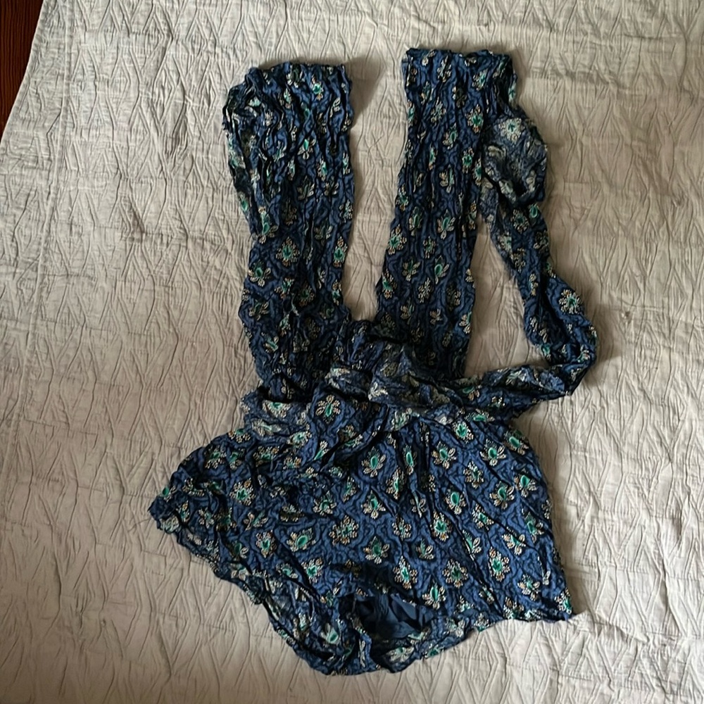blue floral multiway romper